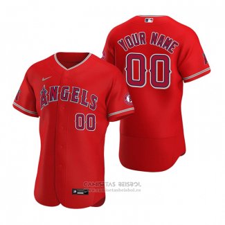 Camiseta Beisbol Hombre Los Angeles Angels Personalizada Autentico Alterno 2020 Rojo