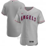 Camiseta Beisbol Hombre Los Angeles Angels Road Autentico Gris