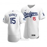 Camiseta Beisbol Hombre Los Angeles Dodgers Austin Barnes 2020 Autentico Primera Blanco