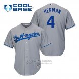 Camiseta Beisbol Hombre Los Angeles Dodgers Babe Herman 4 Gris Cool Base
