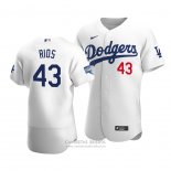 Camiseta Beisbol Hombre Los Angeles Dodgers Edwin Rios 2020 Autentico Primera Blanco