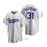 Camiseta Beisbol Hombre Los Angeles Dodgers Joc Pederson Cooperstown Collection Primera Blanco