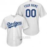 Camiseta Beisbol Hombre Los Angeles Dodgers Personalizada Blanco