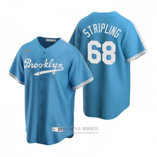 Camiseta Beisbol Hombre Los Angeles Dodgers Ross Stripling Cooperstown Collection Alterno Azul