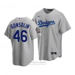 Camiseta Beisbol Hombre Los Angeles Dodgers Tony Gonsolin 2020 Replica Alterno Gris