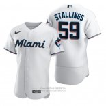 Camiseta Beisbol Hombre Miami Marlins Jacob Stallings Autentico Primera Blanco