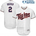 Camiseta Beisbol Hombre Minnesota Twins 2 Brian Dozier Blanco Cool Base