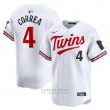 Camiseta Beisbol Hombre Minnesota Twins Carlos Correa Primera Limited Blanco