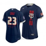 Camiseta Beisbol Hombre Minnesota Twins Nelson Cruz 2021 All Star Autentico Azul