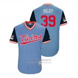 Camiseta Beisbol Hombre Minnesota Twins Trevor Hildenberger 2018 LLWS Players Weekend Hildy Azul