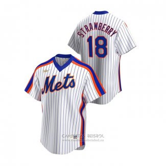 Camiseta Beisbol Hombre New York Mets Darryl Strawberry Cooperstown Collection Primera Blanco