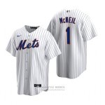 Camiseta Beisbol Hombre New York Mets Jeff Mcneil 1 Replica Primera Blanco