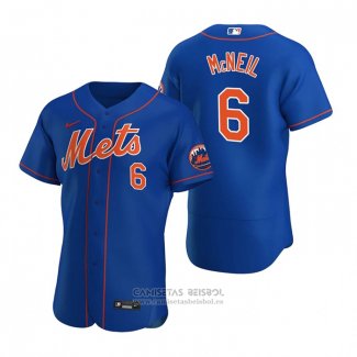 Camiseta Beisbol Hombre New York Mets Jeff Mcneil Autentico 2020 Alterno Azul