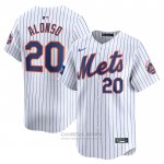 Camiseta Beisbol Hombre New York Mets Pete Alonso 2024 World Tour London Series Primera Limited Blanco