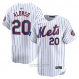 Camiseta Beisbol Hombre New York Mets Pete Alonso 2024 World Tour London Series Primera Limited Blanco