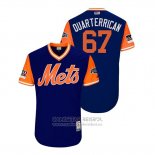 Camiseta Beisbol Hombre New York Mets Seth Lugo 2018 LLWS Players Weekend Quarterrican Azul