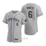 Camiseta Beisbol Hombre New York Mets Starling Marte Autentico Road Gris