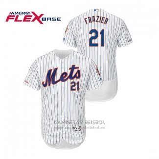 Camiseta Beisbol Hombre New York Mets Todd Frazier 150th Aniversario Patch Autentico Flex Base Blanco