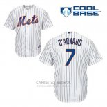 Camiseta Beisbol Hombre New York Mets Travis D'arnaud 7 Blanco Primera Cool Base