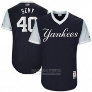 Camiseta Beisbol Hombre New York Yankees 2017 Little League World Series Luis Severino Azul