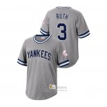 Camiseta Beisbol Hombre New York Yankees Babe Ruth Cooperstown Collection Gris
