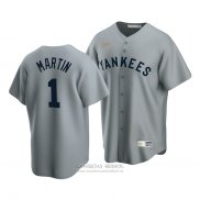 Camiseta Beisbol Hombre New York Yankees Billy Martin Cooperstown Collection Road Gris