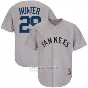 Camiseta Beisbol Hombre New York Yankees Catfish Hunter Gris Cooperstown Collection