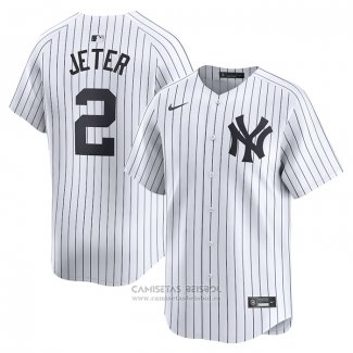 Camiseta Beisbol Hombre New York Yankees Derek Jeter Primera Limited Blanco