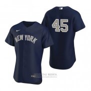 Camiseta Beisbol Hombre New York Yankees Gerrit Cole Autentico 2020 Alterno Azul