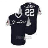 Camiseta Beisbol Hombre New York Yankees Jacoby Ellsbury 2018 LLWS Players Weekend Ellsbury Azul