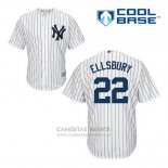 Camiseta Beisbol Hombre New York Yankees Jacoby Ellsbury 22 Blanco Primera Cool Base