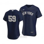 Camiseta Beisbol Hombre New York Yankees Luke Voit Autentico Alterno Azul