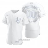 Camiseta Beisbol Hombre New York Yankees Personalizada Awards Collection Blanco