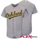 Camiseta Beisbol Hombre Oakland Athletics Gris Flex Base