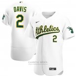 Camiseta Beisbol Hombre Oakland Athletics Khris Davis Primera Autentico Blanco