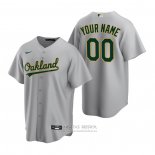 Camiseta Beisbol Hombre Oakland Athletics Personalizada Replica Road Gris