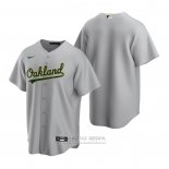 Camiseta Beisbol Hombre Oakland Athletics Replica Road Gris