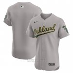 Camiseta Beisbol Hombre Oakland Athletics Road Vapor Premier Elite Gris