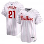 Camiseta Beisbol Hombre Philadelphia Phillies Garrett Stubbs Primera Limited Blanco