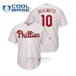 Camiseta Beisbol Hombre Philadelphia Phillies J.t. Realmuto Cool Base Primera Blanco