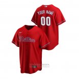 Camiseta Beisbol Hombre Philadelphia Phillies Personalizada Replica Alterno Rojo