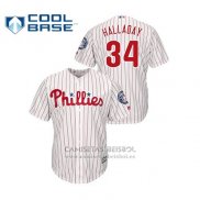 Camiseta Beisbol Hombre Philadelphia Phillies Roy Halladay 2019 Hall Of Fame Induction Cool Base Blanco