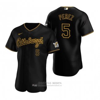 Camiseta Beisbol Hombre Pittsburgh Pirates Michael Perez Autentico Alterno Negro