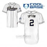 Camiseta Beisbol Hombre San Diego Padres B.j. Upton 2 Blanco Primera Cool Base