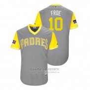 Camiseta Beisbol Hombre San Diego Padres Hunter Renfroe 2018 LLWS Players Weekend Froe Gris