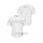 Camiseta Beisbol Hombre San Diego Padres Josh Naylor 2019 Players Weekend Replica Blanco