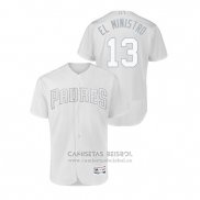 Camiseta Beisbol Hombre San Diego Padres Manny Machado 2019 Players Weekend Autentico Blanco