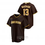 Camiseta Beisbol Hombre San Diego Padres Manny Machado Road Replica Marron