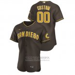 Camiseta Beisbol Hombre San Diego Padres Personalizada Autentico 2020 Alterno Marron