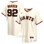 Camiseta Beisbol Hombre San Francisco Giants Alyssa Nakken Primera Replica Crema